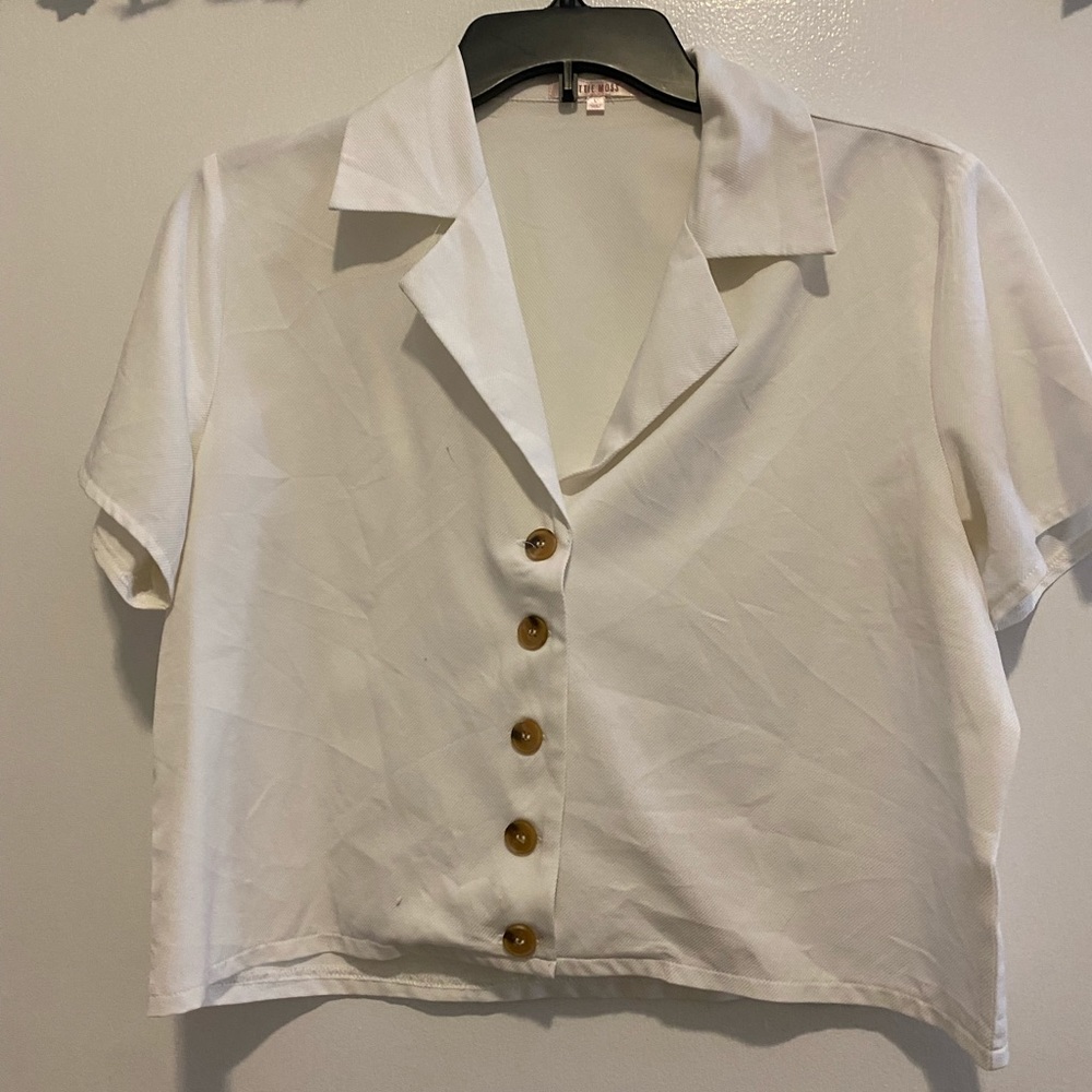 Cropped safari shirt